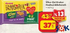 ÜLKER ÇİZİ KRAKER HAŞHAŞLI&BAHARATLI 4X70 G